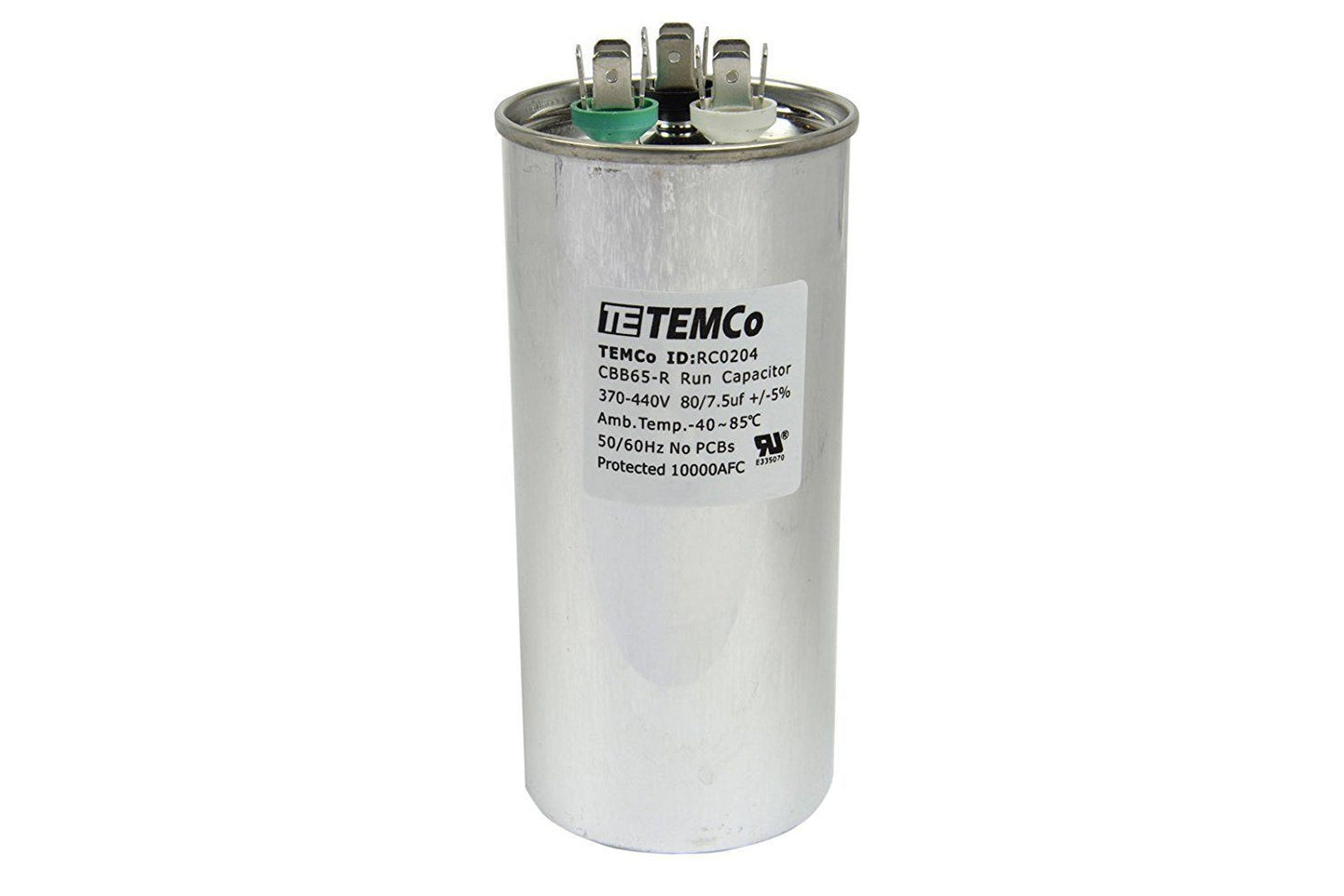 Lennox / Armstrong / Ducane Y4622 / Y462201 - 80 + 7.5 uf 370 / 440 Volt Volt VAC Round Dual Run Capacitor