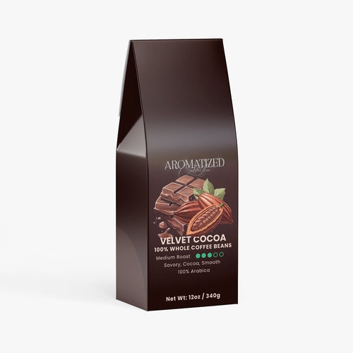 Velvet Cocoa Coffee (Medium Roast) Savory, Cocoa, Smooth Flavor