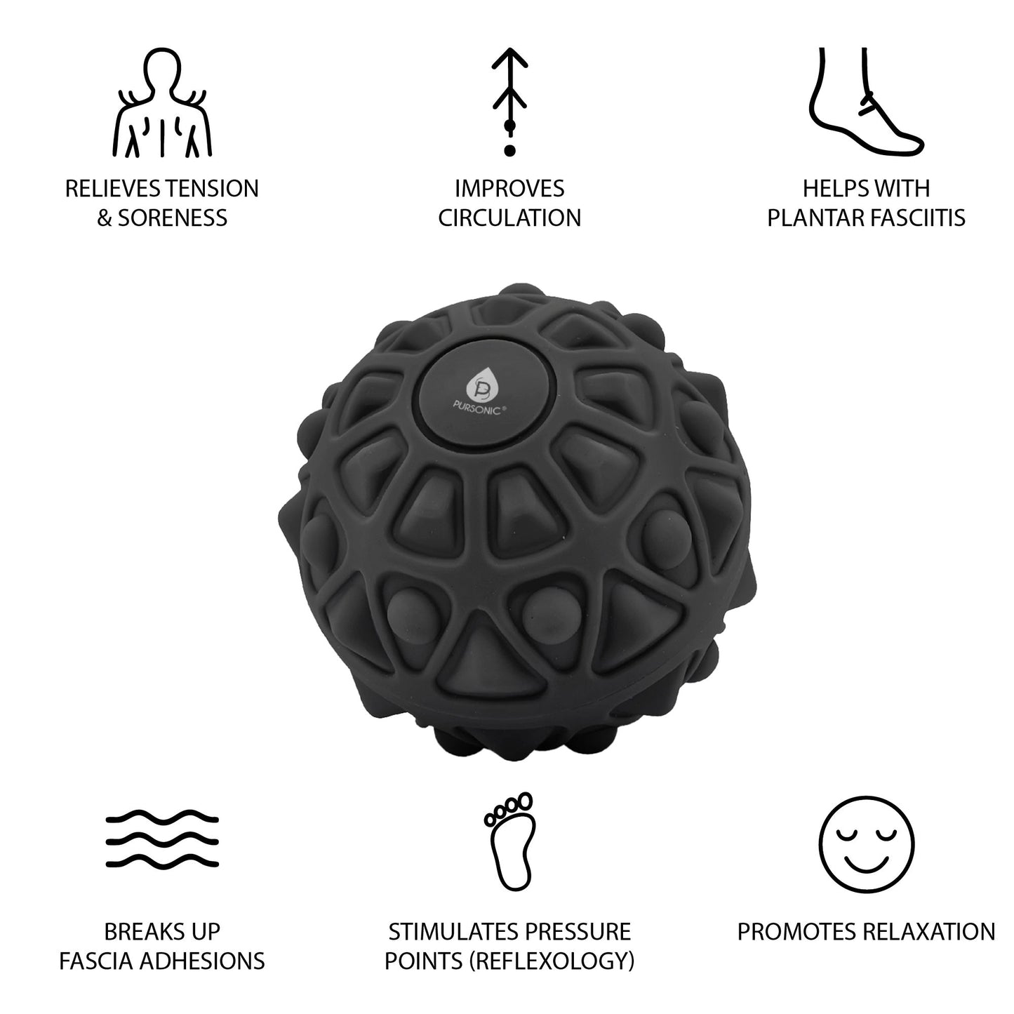 Pursonic Vibrating Massage Ball – Deep Tissue Relief at Your Fingertips-1