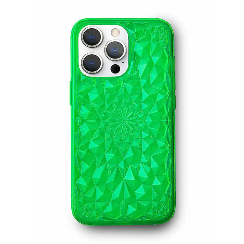 Neon Green Kaleidoscope iPhone Case