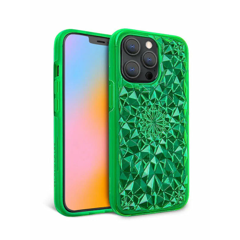 Neon Green Kaleidoscope iPhone Case