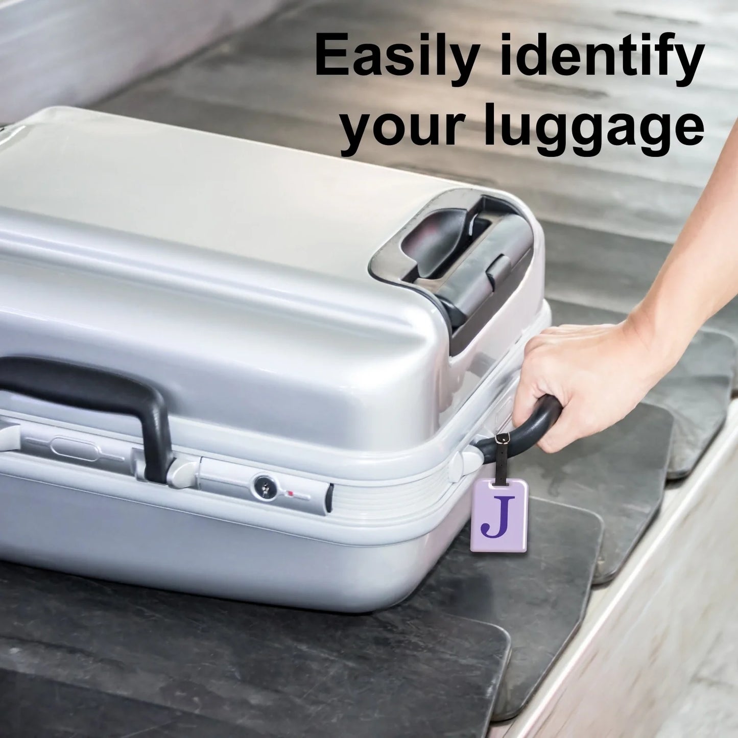 Initials Bag tag J  [pack 2]